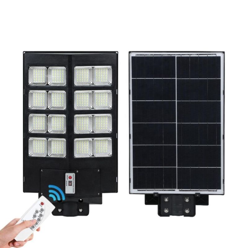 100W Solar Street Lights Outdoor Dusk to Dawn, 98 LED Beads Street Lights Solar Powered with Motion Sensor and Remote Control for Parking Lot Garden Yard Garage