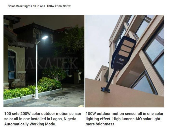 High Lumen Sensor Waterproof Outdoor Luminaria Road LED Garden Solar Street Light