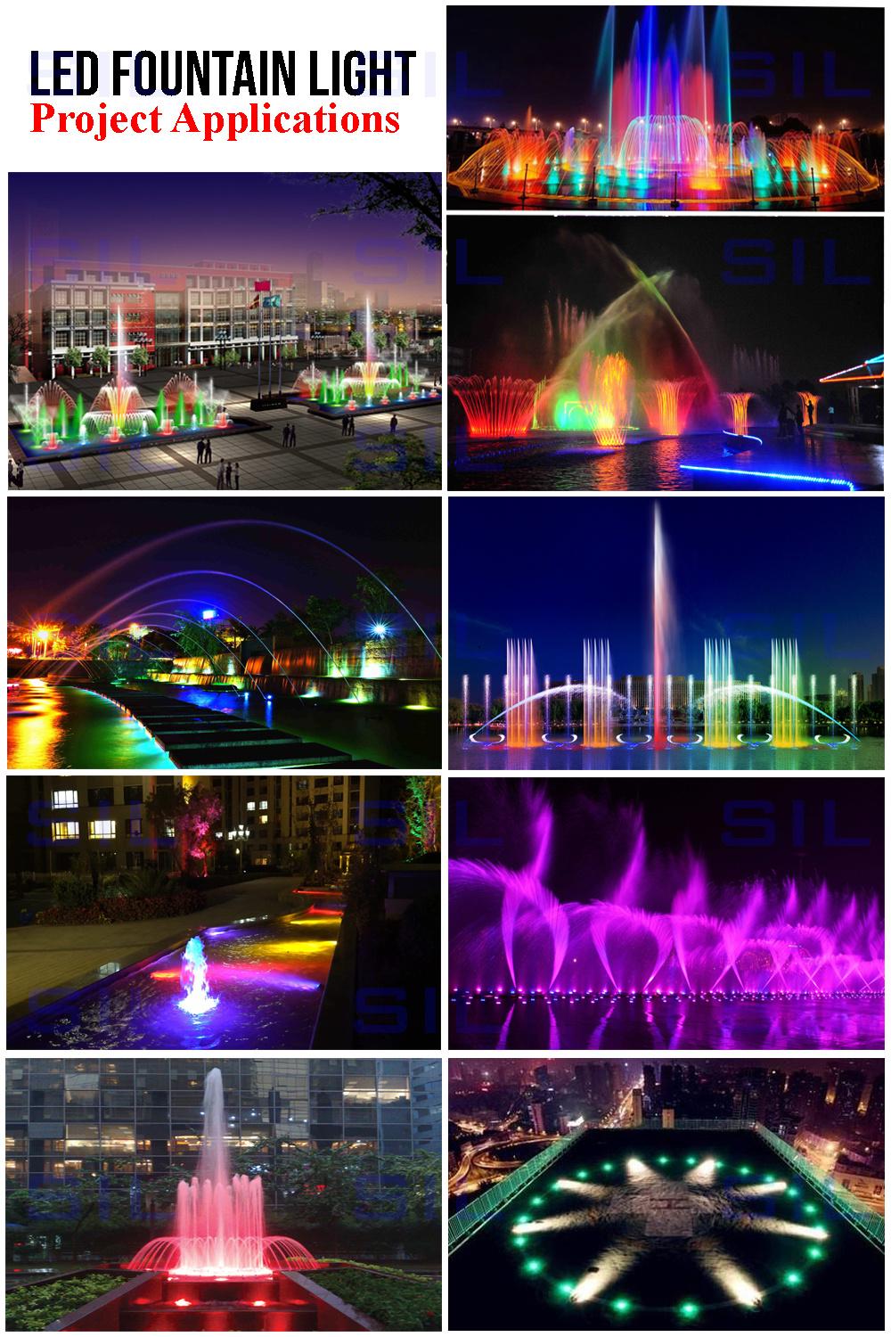 LED Water Light DMX512 RGB IP67 Stainless Steel Outdoor Underwater 18W LED Fountain Light