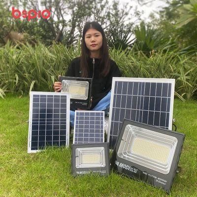 Bspro Outdoor Portable 200W Tower LED Light Green Colour Solar Flood Lights for Football Stadium