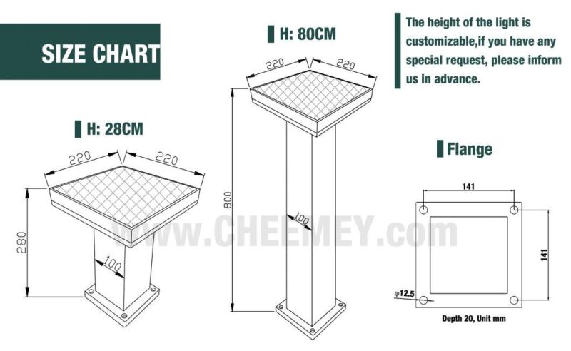 4W Solar LED Garden Light for Projects with CE Certificates