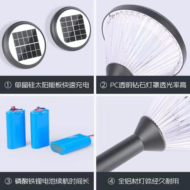 Popular Model Outdoor Waterproof Auto Work Solar Spike Light for Lawn Garden Pathway