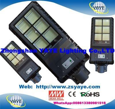 Yaye 18 Hot Sell 300W 200W 100W Waterproof IP66 Solar LED Street Light with Motion Sensor &amp; Light + Timing + Rador Control