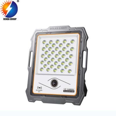 300W Solar Powered LED Lighting IP67 Flood Lamp with Camera
