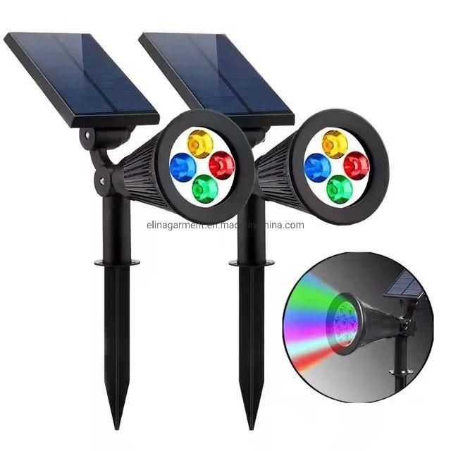 High Quality Portable Outdoor LED Solar Garden Color Changing Spotlight Factory Supply Solar Light 2021