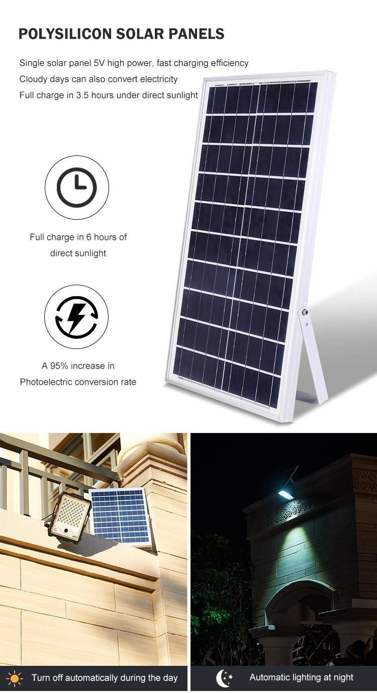 IP65 Waterproof Outdoor Wall Lamp SMD Monitoring CCTV Camera 100W 200W 300 Watt LED Solar Flood Light