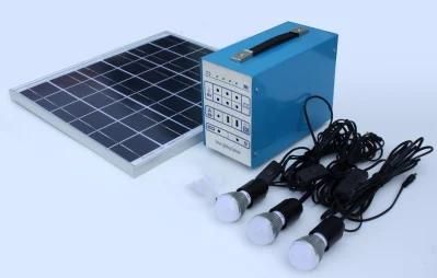 Metal 10W Solar Lighting Kit with 3 Lamps for Lighting