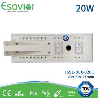 195lm/W All in One Integrated Solar LED Motion Sensor Street Lighting
