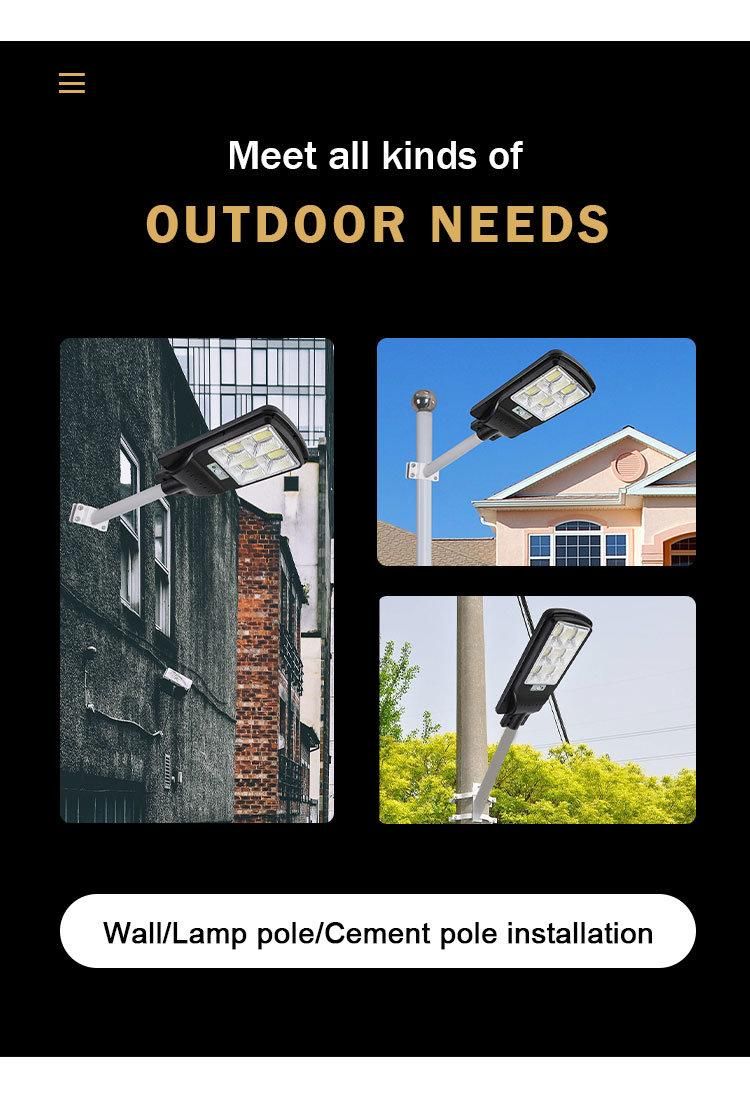 ABS 100W Solar Power Street Light Outdoor Garden Street Lamp Waterproof LED Lights