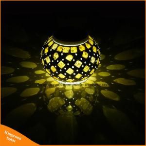 Solar Powered Mosaic Glass Ball Garden Lights Colorful Changing Yard Balcony Lamps Waterproof Indoor Outdoor Light