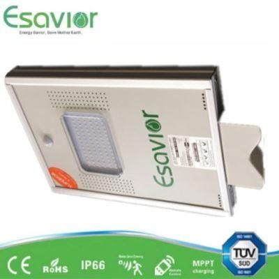 Microwave Radar Motion Sensor 10W Integrated All in One Solar LED Street /Garden /Road Light Outdoor