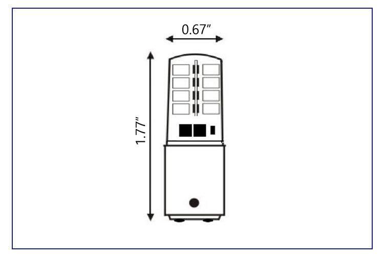 Lt104b1 1W 12V AC/DC 2700K-6000K Silicone Construction Bayonet Base LED Light Bulb for Path Lawn Lights