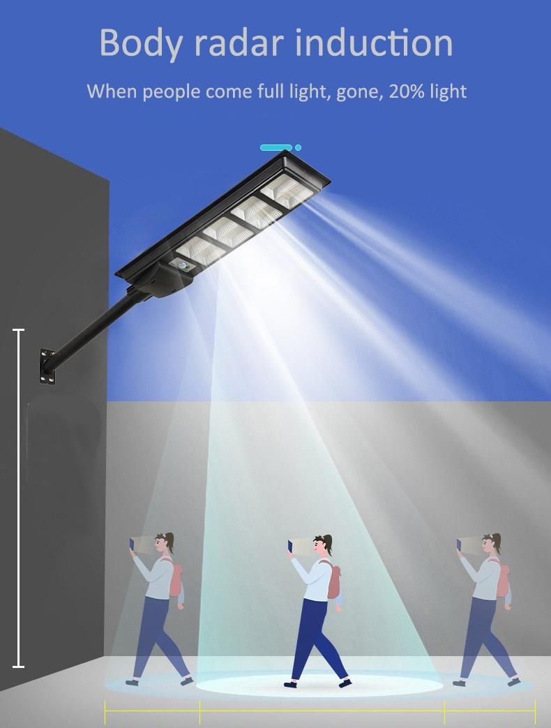 Hairolux Outdoor Solar Panel Road Streetlight IP65 All in One ABS Energy Saving Residential 90W LED Solar Street Light