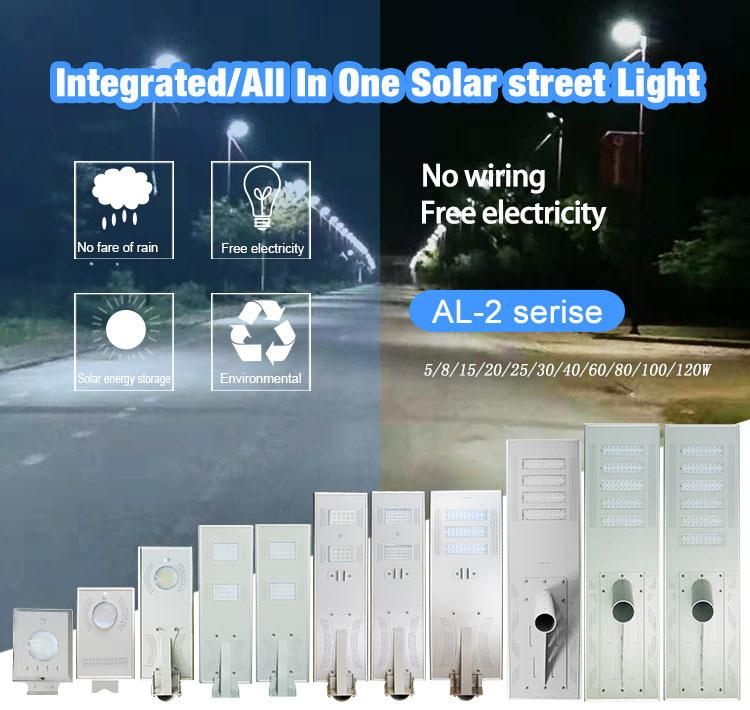 Integrated Solar Panel LED Street Light with Energy-Saving Lump