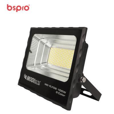 Bspro Rechargeable LED Floodlight Double Color Outdoor Camping 100W Solar Flood Light