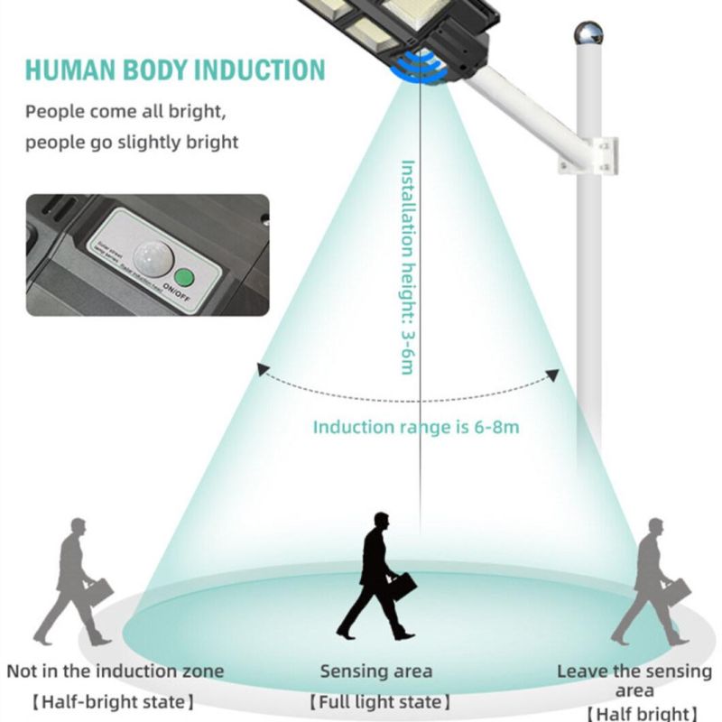 100W 200W 250W 300W All in One LED Solar Light Time Control Radar Sensor IP66 Waterproof Outdoor Lighting Streetlight Road Lamp