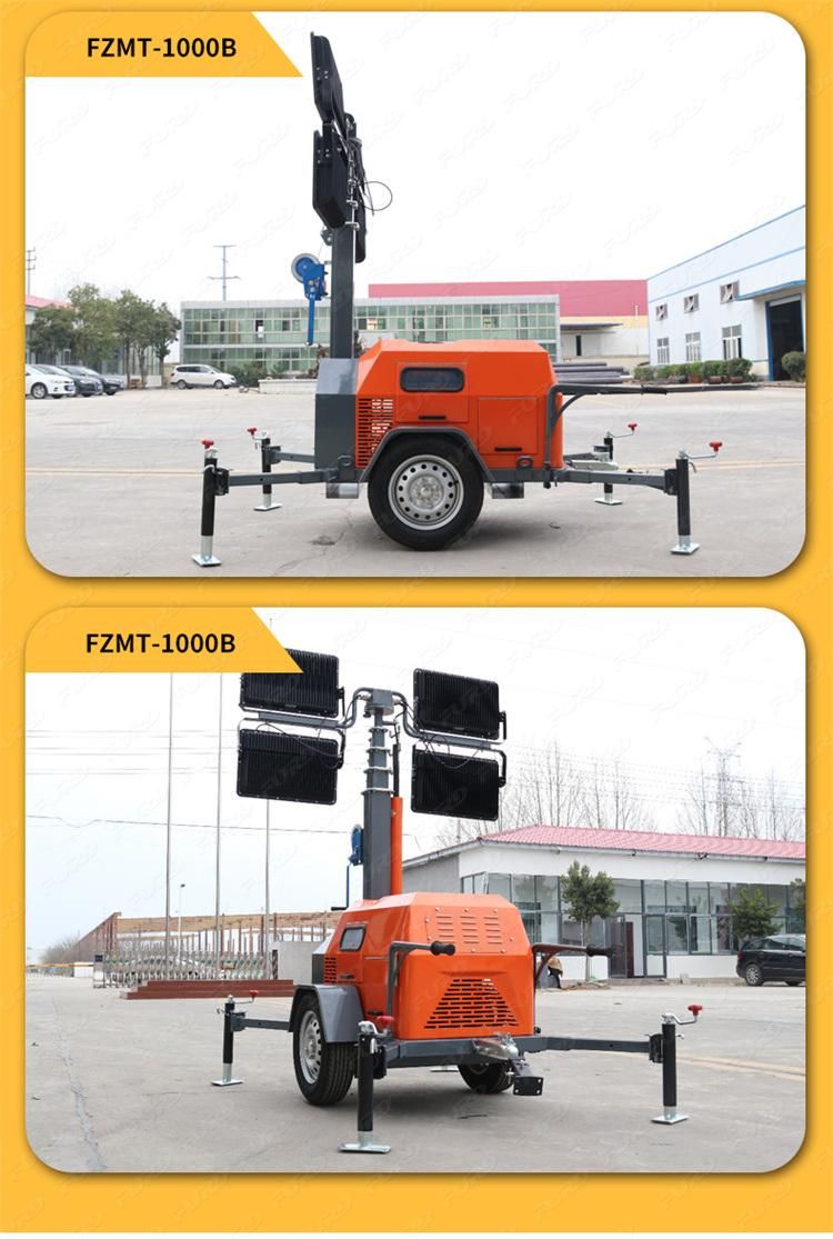 LED Tower LED Light Tower Mobile Lighting Tower Generator Fzmtc-1000b