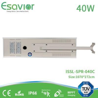 Esavior 40W Integrated All-in-One Solar Outdoor LED Motion Sensor Garden Street Light