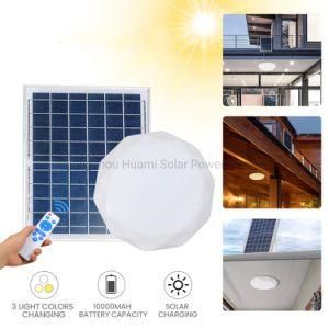 Solar LED Ceiling Light for Indoor Lighting with Remote Control and Battery Backup