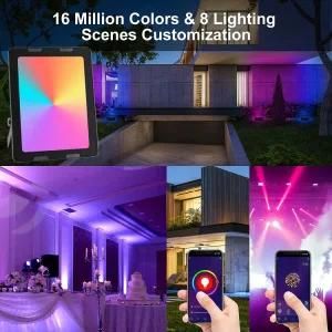 Outdoor Bluetooth Smart RGB APP Control LED Flood Light for Garden Party Landscape