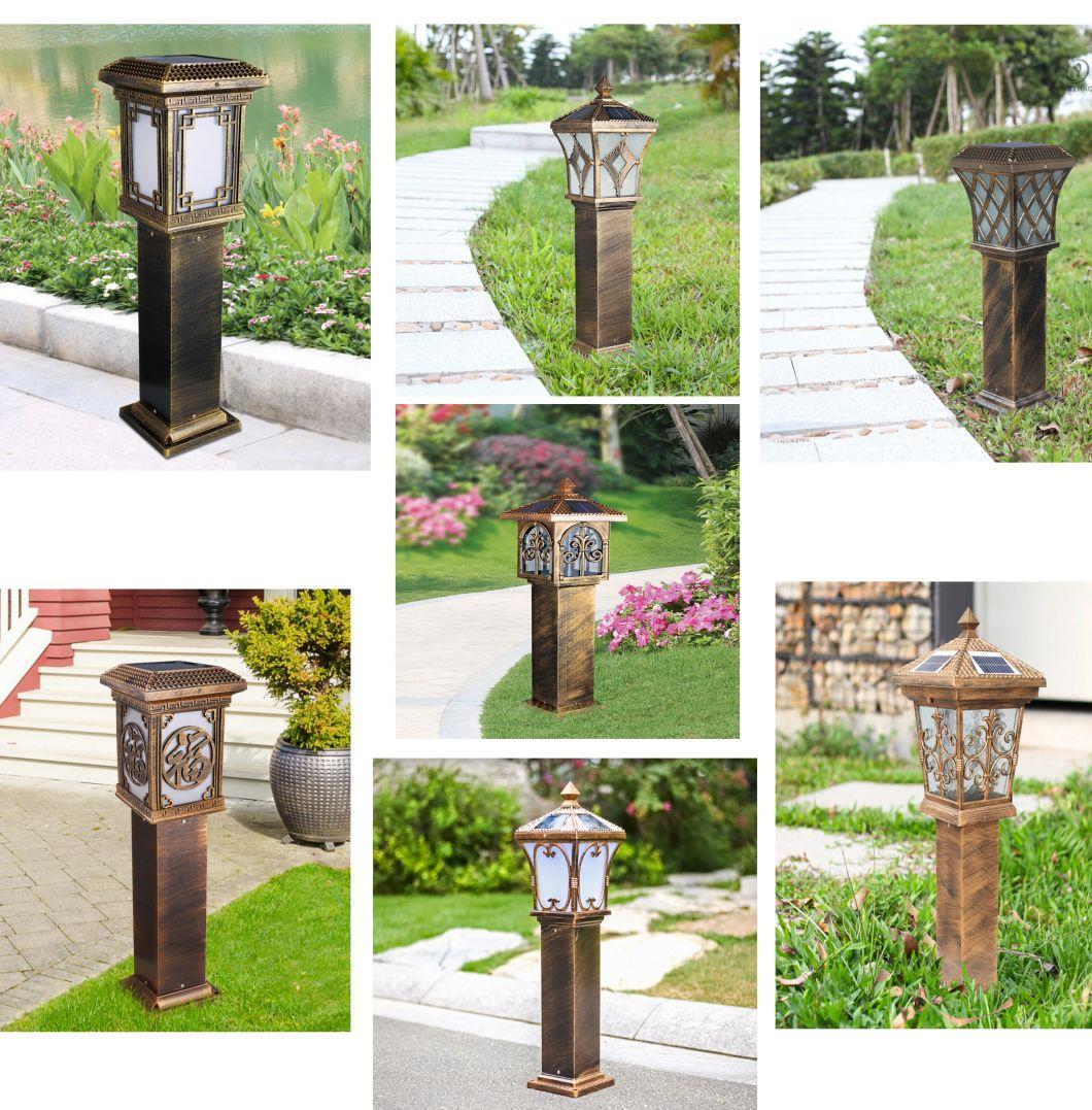 Country Villa Wall Solar Light Chinese Style with Remote Controller