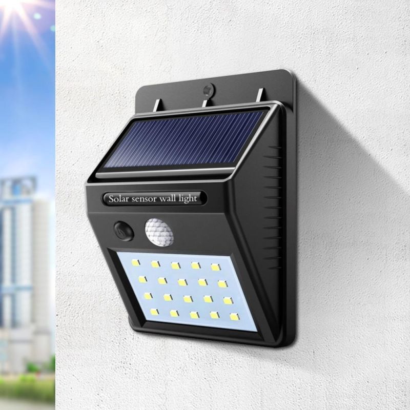 Simva Wireless Waterproof Motion Sensor Outdoor 20LED Security Night Light Solar Wall Lights, LED Motion Sensor Wall Light, Solar Power LED Light