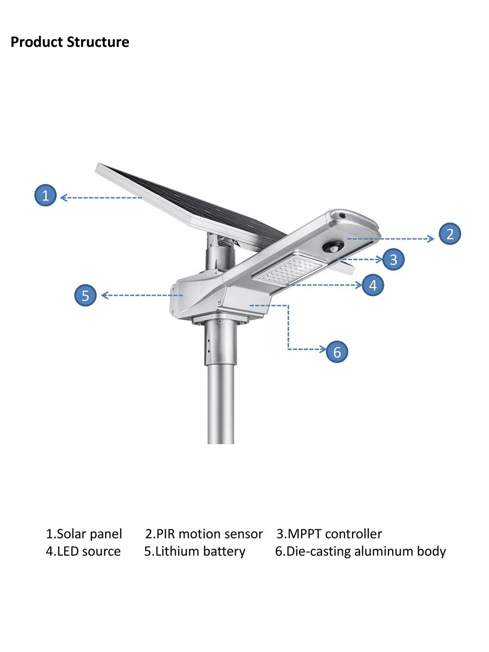 60W Outdoor China Solar Light Manufacture All in One Integrated LED Solar Street Lights