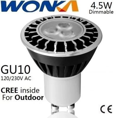 LED Spotlight GU10 Lamp with 4.5W/6W 120/230V AC Dimmable for Outdoor Lighting