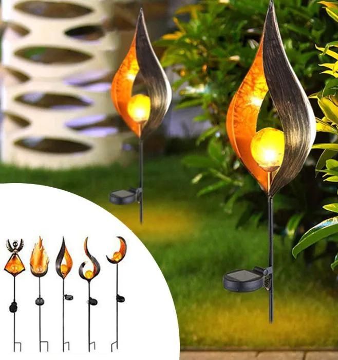 Brilliant-Dragon Outdoor LED Moon Flame Shame Landscape Courtyard Decoration Solar Garden Light