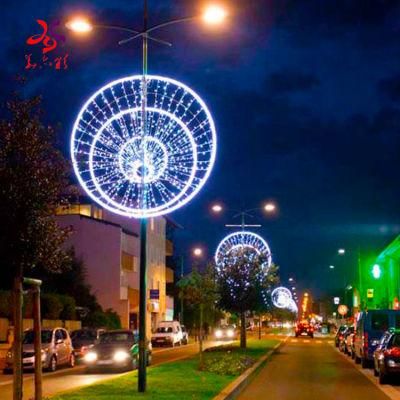 Customized Street Christmas Decoration for You Outdoor Christmas 2D Motif Lights Pole Mounted Decorations
