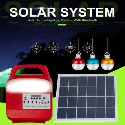 Hot Sale Solar Home Lighting System with Bluetooth