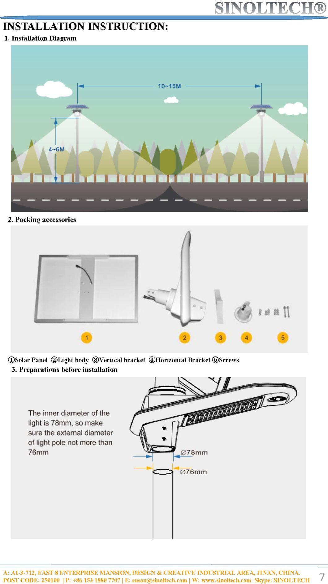 All in Two Design Elite Series 30W LED Outdoor Solar Powered Wireless Street Lighting (G02-30W)