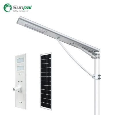 Sunpal All-In-One Warm Waterproof 30W 50W Motion Sensor Solar Panel Street Light With Without Pole For Garden