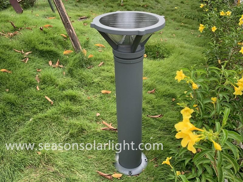 High Lumen Outdoor Bollard Solar Power System LED Garden Light with Warm+White LED Lighting