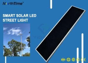 120W All in One Solar Street Light New Design Outdoor Light with 100% Capacity Lithoum Battery