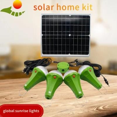 Small Rechargeable LED Home Lighting 3W Mini Solar Energy System