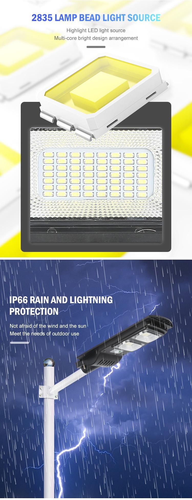 LED Solar Street Light 180lm/W IP66 Waterproof Solar Energy Street Light 5 Years Warranty Solar Lamp