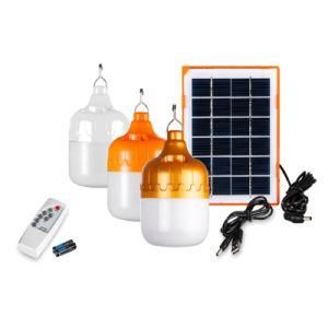 Solar Powered LED Light Bulb Portable USB Charge Lantern Lamp Spotlight Indoor Office Kitchen Reading with Solar Panel