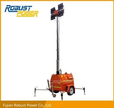 340 Degrees Mast Rotation Emergency Waterproof LED Mobile Light Tower