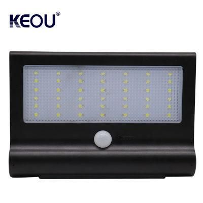 China Supplier Wireless Security Outdoor Waterproof Surface Mounted Sensor Powered Energy Saving Solar LED Wall Light