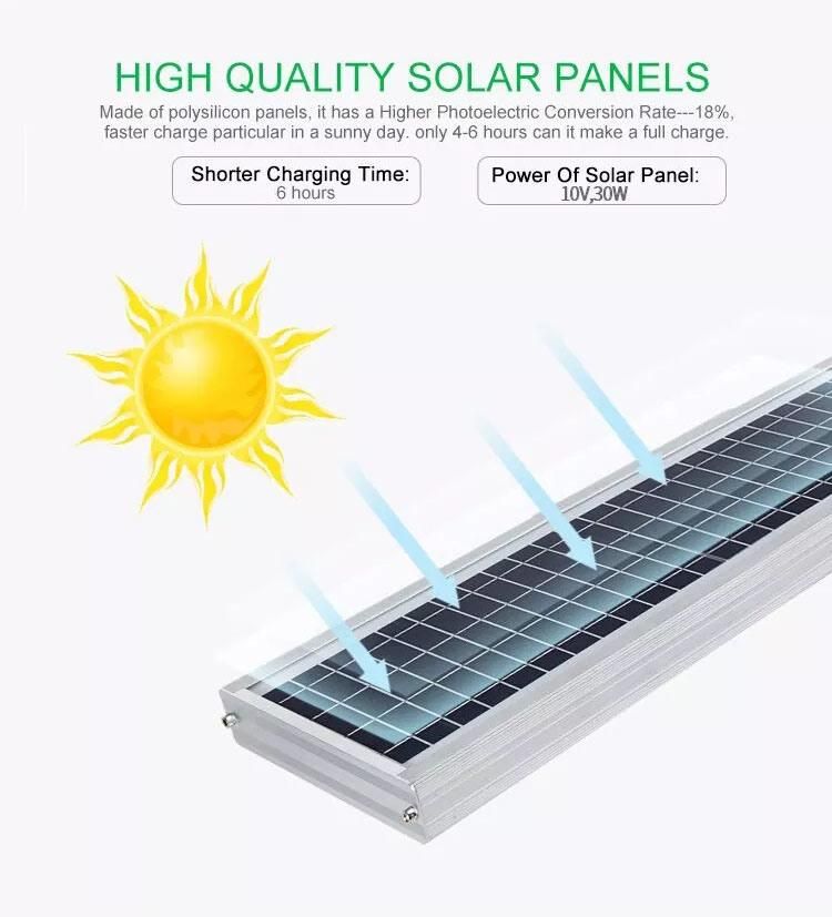 Smart Waterproof Integrated Outdoor All in One LED Solar Panel Power Street Light