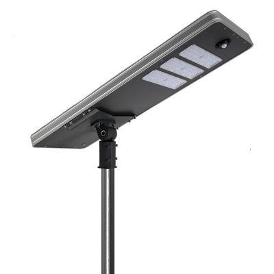 ISO9001 IP65 60W 80W 120W Adjustable Waterproof LED Outdoor OEM ODM All in One Integrated Solar Street Light with Lithium Battery