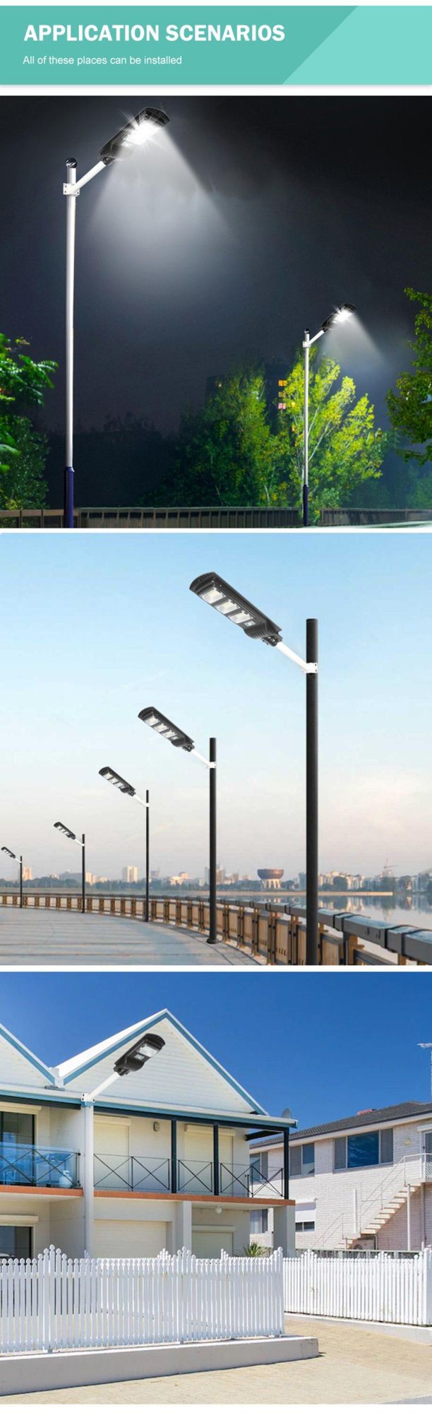 90W All in One Integrated Outdoor IP65 Solar Street Light Factory Directly Sale