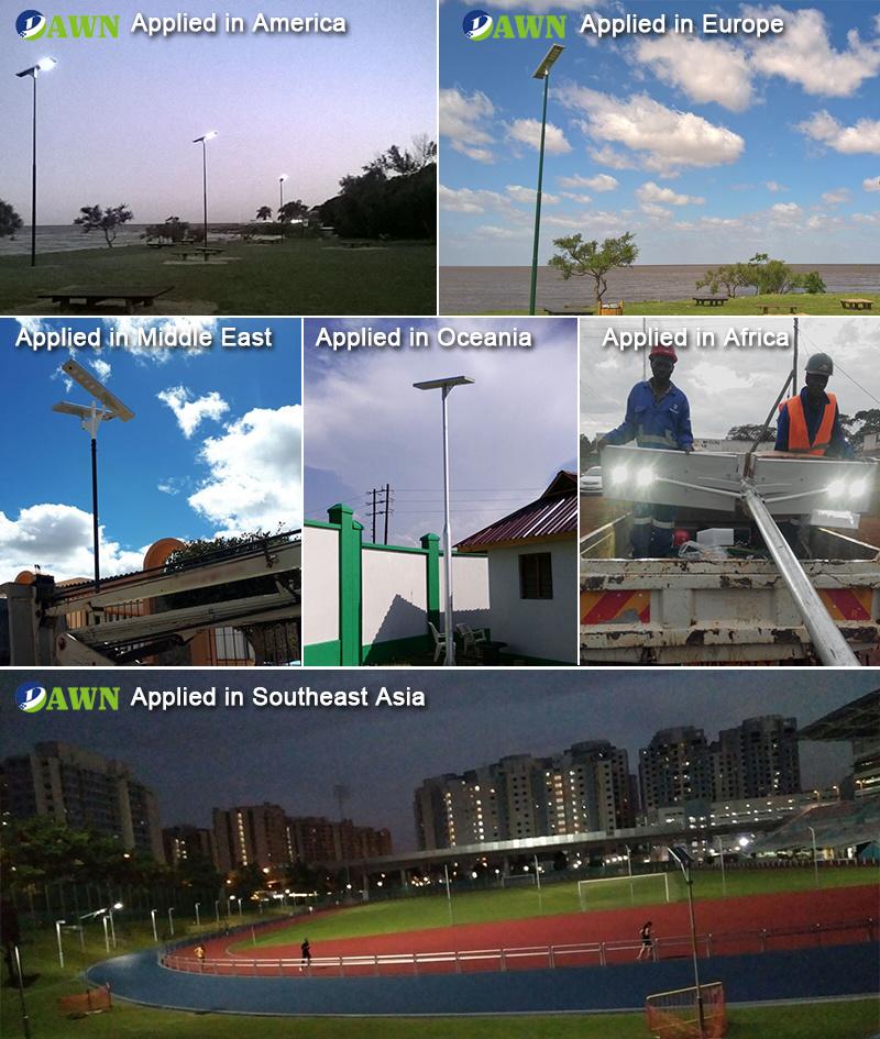 High Lumen PWM 12V/24V 10A Solar LED Street Wall Light 600