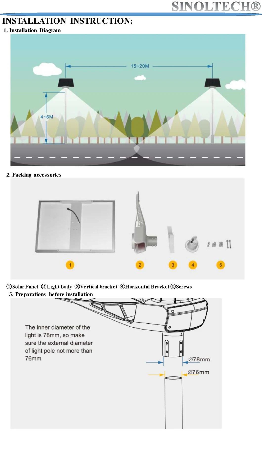 30W Elite G03 Series LED Solar Powered LED Street Light (G03-30W)