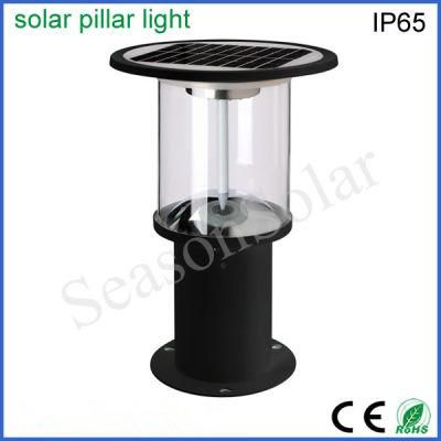 High Power Solar Lighting LED Outdoor Solar Pillar Light with Warm LED Light for Gate Lighting