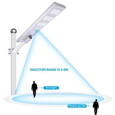 Outdoor IP65 Waterproof All in One LED 50W 100W 150W 200W Motion Sensor Solar LED Street Light with Remote Control