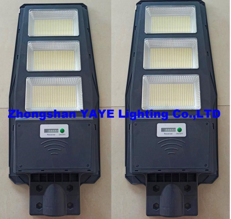 Yaye Hottest Sell Factory Price High Quality 300 Watt Sensor Solar LED Street Road Garden Wall Lighting with 500PCS Stock/ Remote Controller (YAYE-22SLSL300WC)