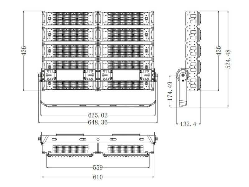 50000hours Warranty 500W LED Waterproof Tunnel Flood Light for Outdoor Stadium Lighting (CS-MZA-500)