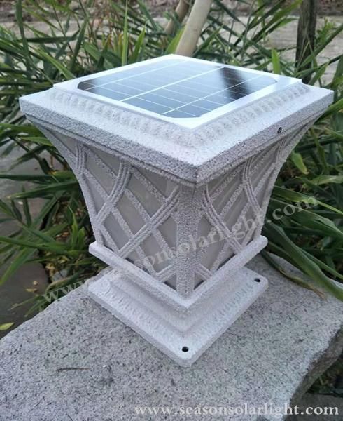 New 2022 LED Lighting Outdoor 5W Courtyard Garden Gate Solar Pillar Light with Warm White LED Light